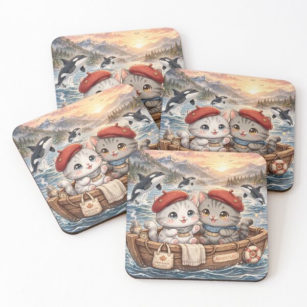Item preview, Vancouver Red Beret Adventure - Freda and Junior with Orcas designed and sold by MAISON SYLVIE.