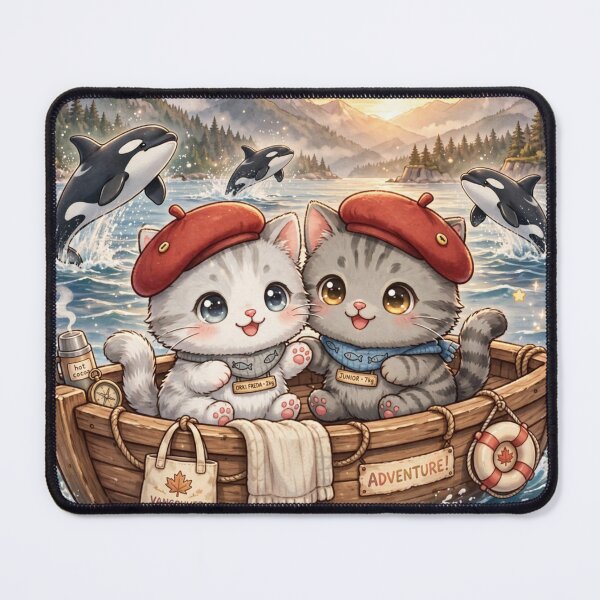 Item preview, Vancouver Red Beret Adventure - Freda and Junior with Orcas designed and sold by MAISON SYLVIE.