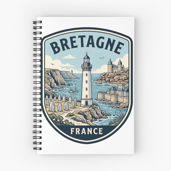 Item preview, Vintage Bretagne France Coastal Lighthouse Travel Badge designed and sold by k3rstman1.