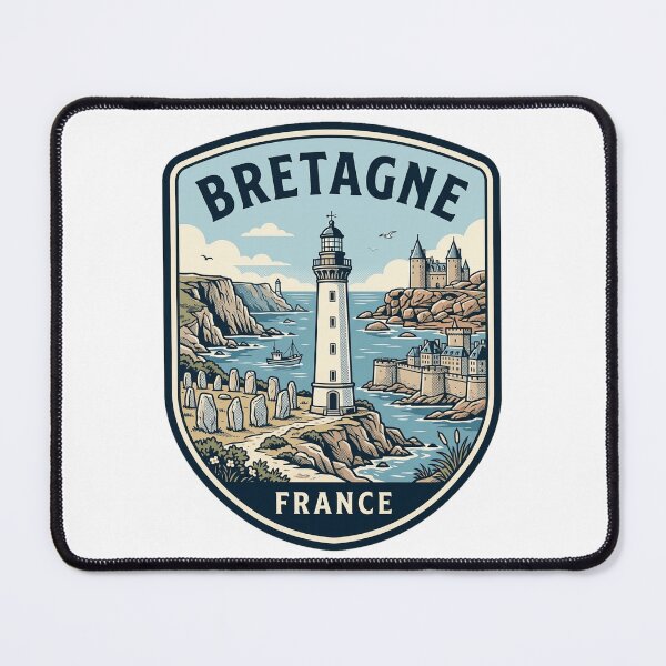 Item preview, Vintage Bretagne France Coastal Lighthouse Travel Badge designed and sold by k3rstman1.