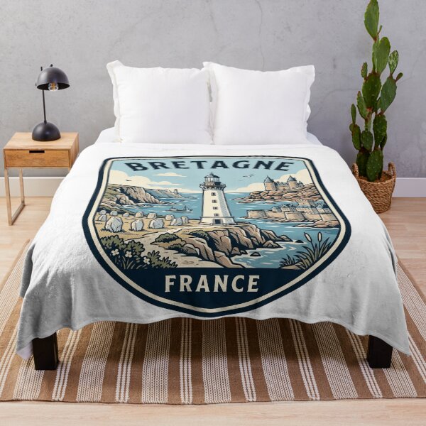 Item preview, Vintage Bretagne France Coastal Lighthouse Travel Badge designed and sold by k3rstman1.