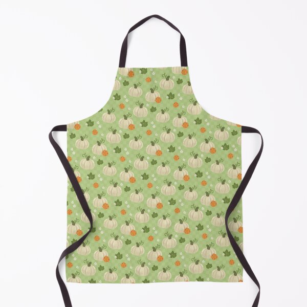 Item preview, White Pumpkin Meadow - Cozy Autumn Floral Checker Pattern designed and sold by VenusandMoon.