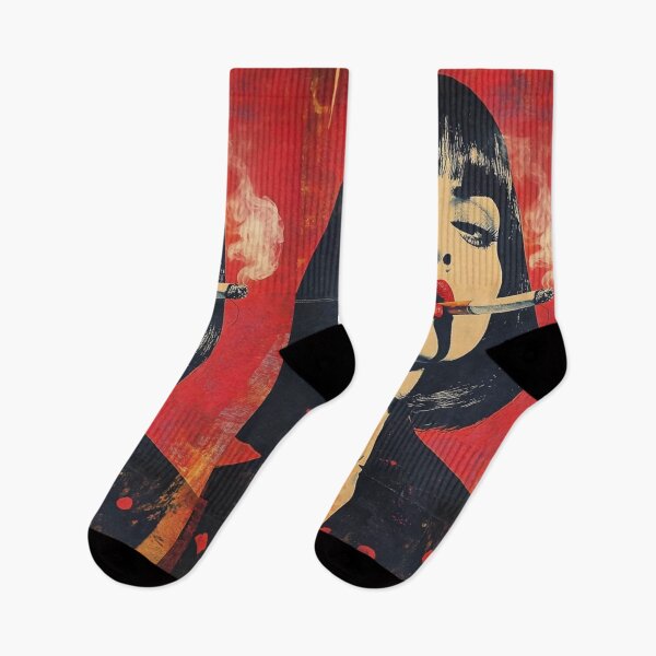 Item preview, Bold Pop Art Woman Smoking Retro Portrait designed and sold by Vicky021.