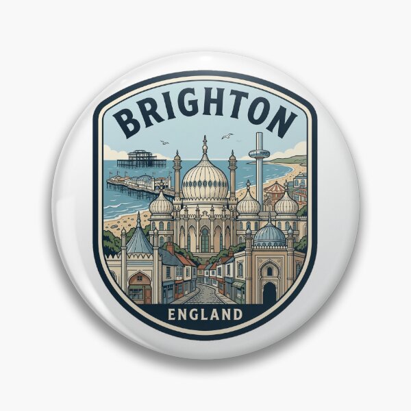 Item preview, Brighton England Royal Pavilion Retro Travel Badge designed and sold by k3rstman1.