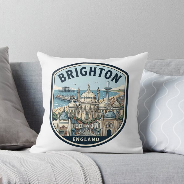 Item preview, Brighton England Royal Pavilion Retro Travel Badge designed and sold by k3rstman1.