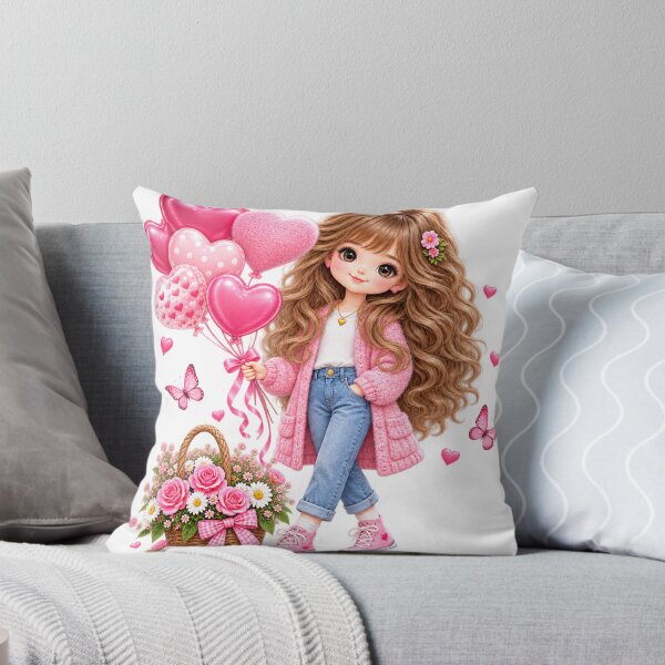 Item preview, girl with heart balloons designed and sold by Reshmakhan.