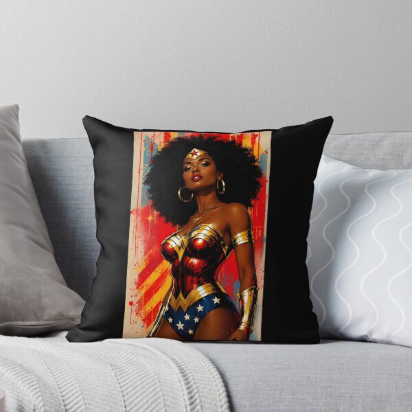 Item preview, Afro Warrior Goddess – Bold Comic Style Superhero designed and sold by MimicMiniatures.