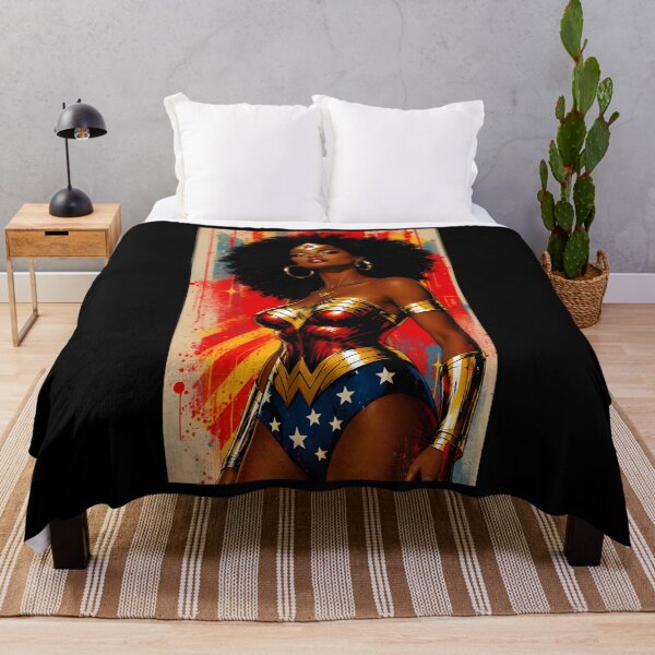 Item preview, Afro Warrior Goddess – Bold Comic Style Superhero designed and sold by MimicMiniatures.