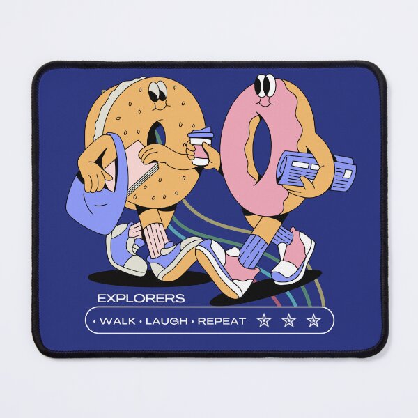 Item preview, Live The Day With Spirit Retro Cartoon Donut Characters designed and sold by SK ArtNest.