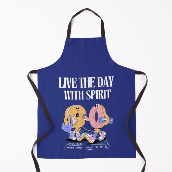 Item preview, Live The Day With Spirit Retro Cartoon Donut Characters designed and sold by SK ArtNest.