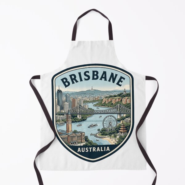 Item preview, Brisbane Australia Vintage Travel Badge Skyline designed and sold by k3rstman1.