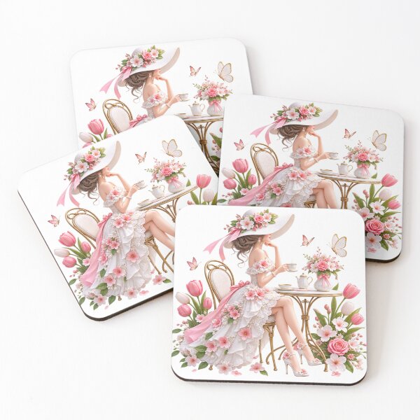 Item preview, woman drinking tea designed and sold by Reshmakhan.