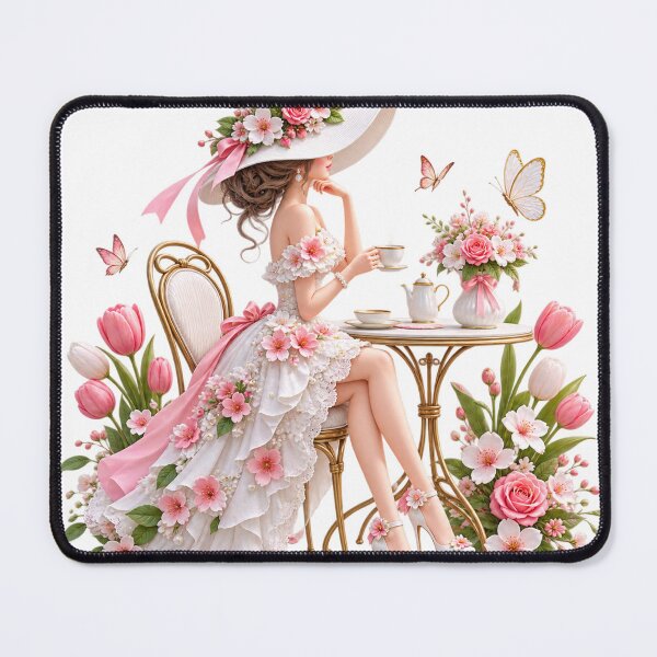 Item preview, woman drinking tea designed and sold by Reshmakhan.