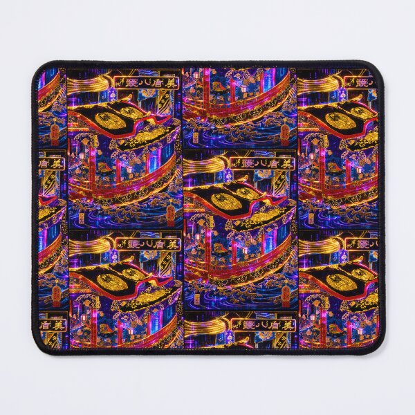 Item preview, Cyberpunk Yakatabune | Neon Japanese Festival Boat Art designed and sold by RhymeArc.