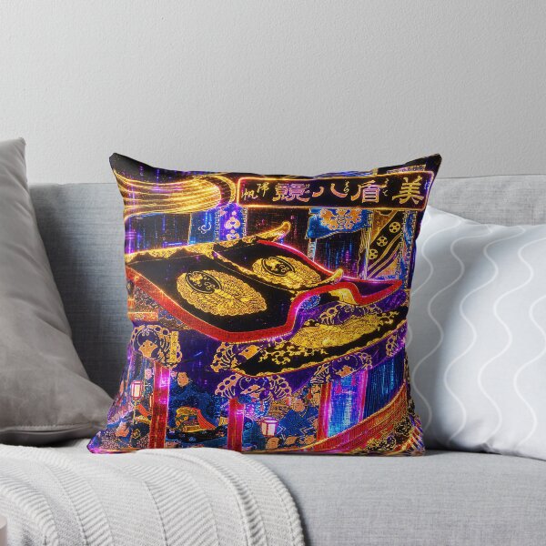 Item preview, Cyberpunk Yakatabune | Neon Japanese Festival Boat Art designed and sold by RhymeArc.