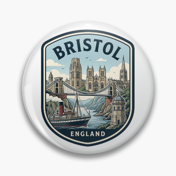 Item preview, Bristol England Vintage Skyline Travel Badge designed and sold by k3rstman1.