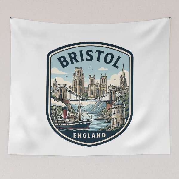 Item preview, Bristol England Vintage Skyline Travel Badge designed and sold by k3rstman1.