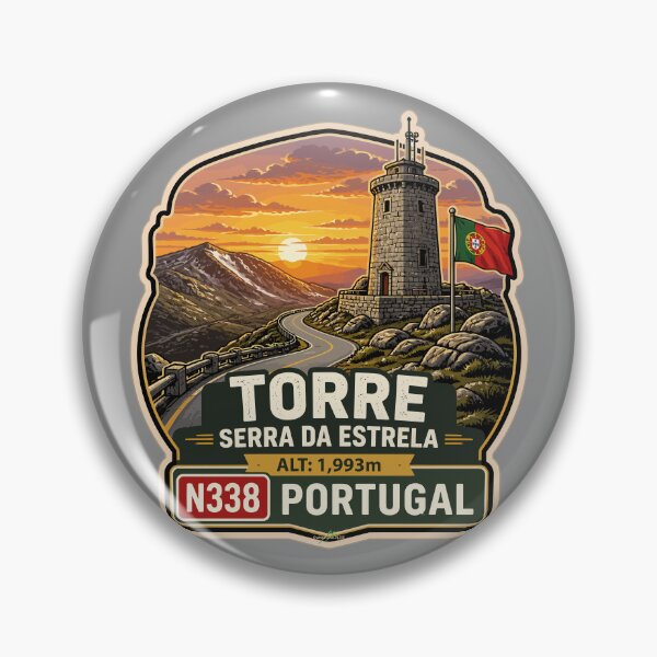 Item preview, Torre Serra da Estrela Portugal N338 Sticker TShirt 01 designed and sold by OuterShellUK.