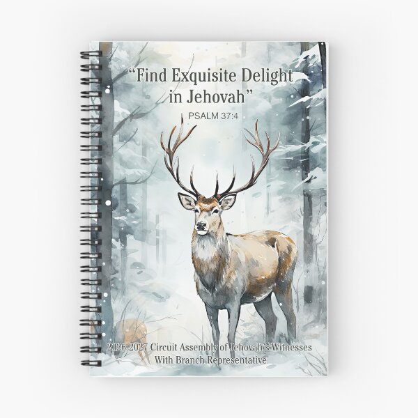 Item preview, Find Exquisite Delight in Jehovah | Deer Watercolor | JW 2026–2027 Circuit Assembly designed and sold by Kishaprints.