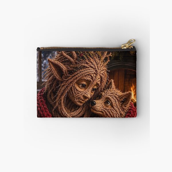 Item preview, Elf and Wolf Pup by the Christmas Fireplace designed and sold by JUTElCONIC.