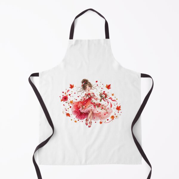 Item preview, girl in red floral dress designed and sold by Reshmakhan.
