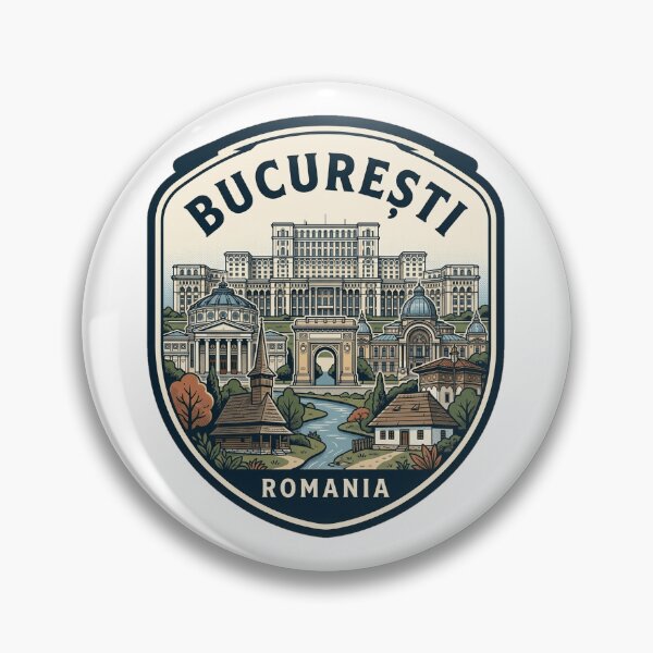 Item preview, Bucuresti Romania Retro Travel Emblem designed and sold by k3rstman1.