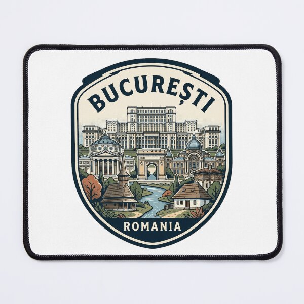 Item preview, Bucuresti Romania Retro Travel Emblem designed and sold by k3rstman1.