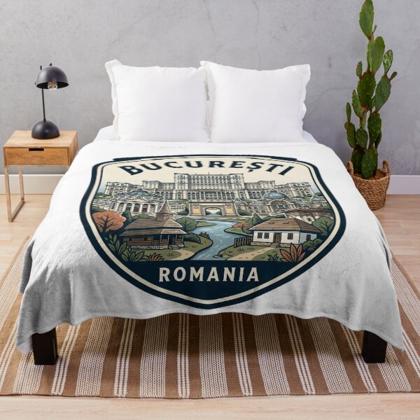 Item preview, Bucuresti Romania Retro Travel Emblem designed and sold by k3rstman1.