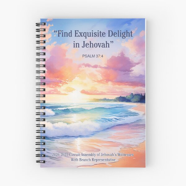 Item preview, Find Exquisite Delight in Jehovah | Ocean Sunset | JW 2026–2027 Circuit Assembly designed and sold by Kishaprints.