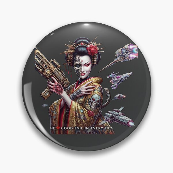 Item preview, Rifle Geisha Spaceships Cyborg Tattoo designed and sold by Voodoo Store Paranormal Collections.