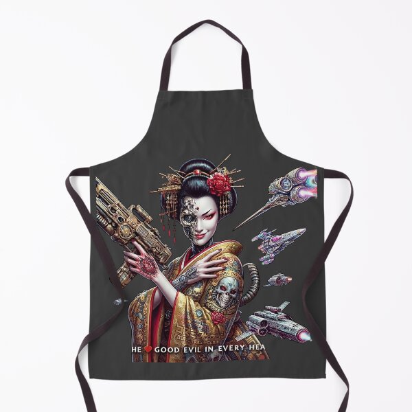 Item preview, Rifle Geisha Spaceships Cyborg Tattoo designed and sold by Voodoo Store Paranormal Collections.
