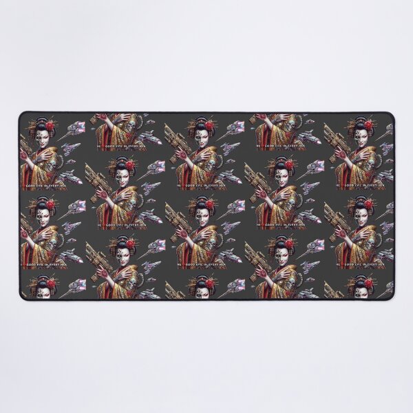 Item preview, Rifle Geisha Spaceships Cyborg Tattoo designed and sold by Voodoo Store Paranormal Collections.