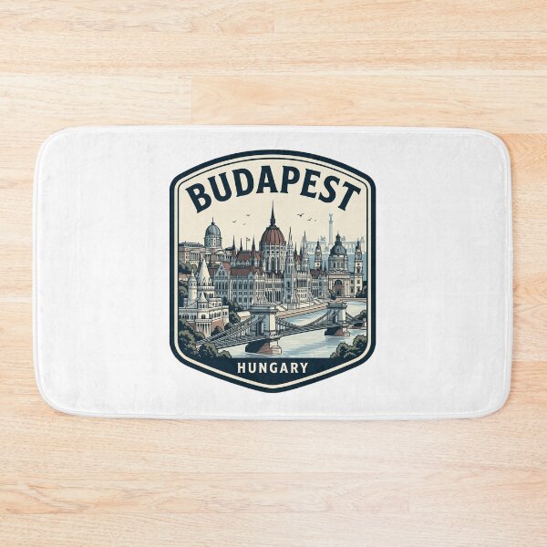 Item preview, Budapest Hungary Vintage Skyline Travel Emblem designed and sold by k3rstman1.