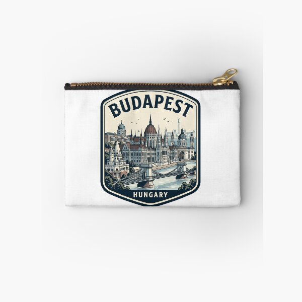 Item preview, Budapest Hungary Vintage Skyline Travel Emblem designed and sold by k3rstman1.