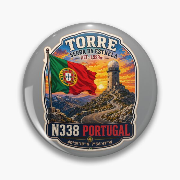 Item preview, Torre Serra da Estrela Portugal N338 Sticker TShirt 03 designed and sold by OuterShellUK.