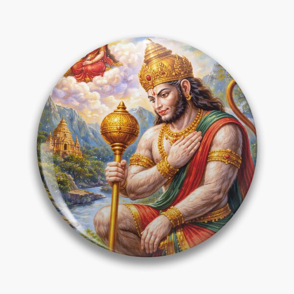 Item preview, Hanuman Spirit of Courage Painting - Hindu deity of Sacred Strength. designed and sold by GalleryKauffeld.