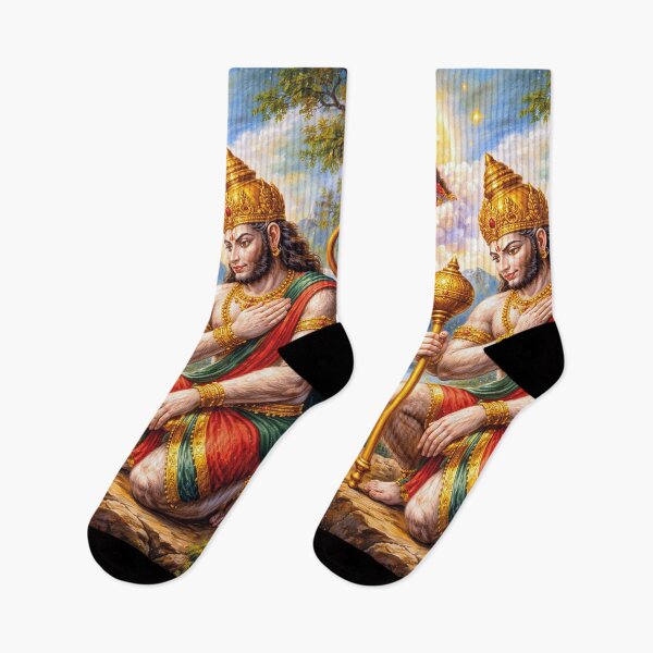 Item preview, Hanuman Spirit of Courage Painting - Hindu deity of Sacred Strength. designed and sold by GalleryKauffeld.