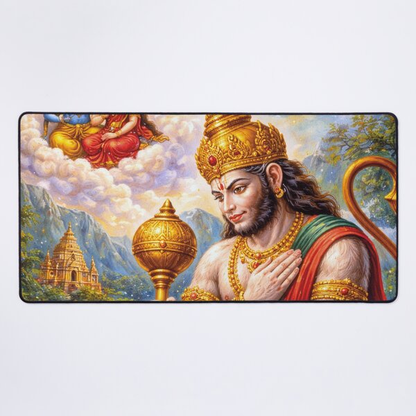 Item preview, Hanuman Spirit of Courage Painting - Hindu deity of Sacred Strength. designed and sold by GalleryKauffeld.