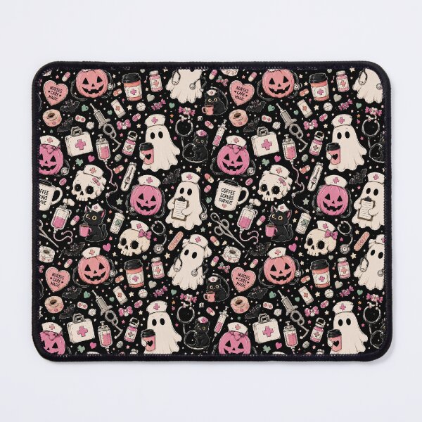 Item preview, NURSE HALLOWEEN pattern - pumpkins and ghosts designed and sold by YNELENT.