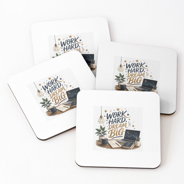 Item preview, Work Hard Dream Big Motivational Coffee designed and sold by TibbuTees.