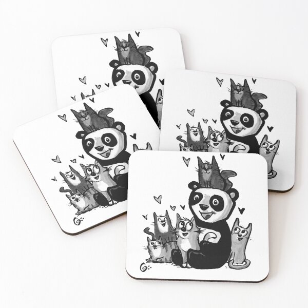 Item preview, panda and cats designed and sold by Grasdal.