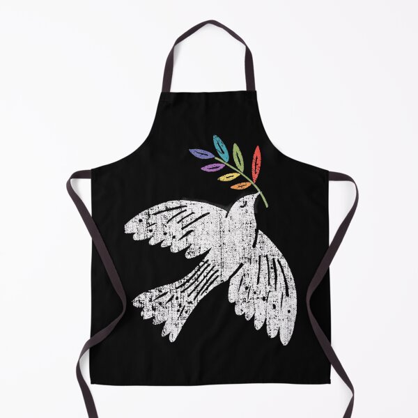 Item preview, Grungy Peace Dove with Rainbow Olive Branch - Distressed LGBTQ+ Freedom Bird Art designed and sold by Shopeon Designs.