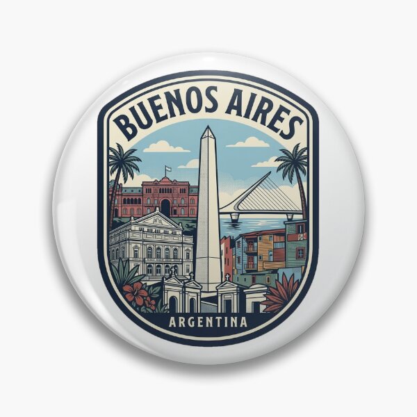 Item preview, Buenos Aires Argentina Vintage Travel Badge designed and sold by k3rstman1.