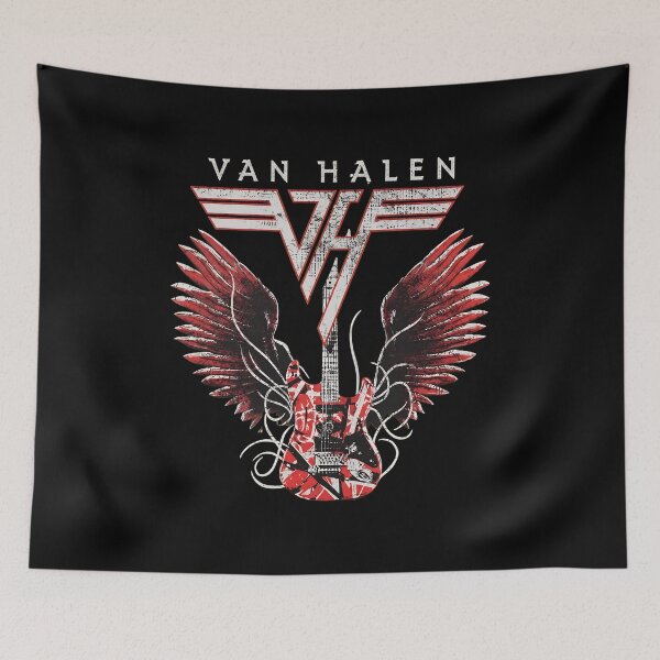 Item preview, Van Halen Logo Guitar Wings Rock Band designed and sold by GWARTUKSTORE.