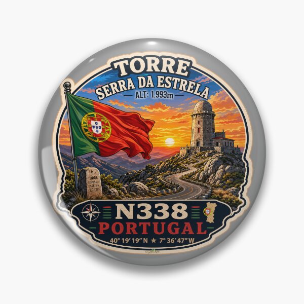 Item preview, Torre Serra da Estrela Portugal N338 Sticker TShirt 04 designed and sold by OuterShellUK.