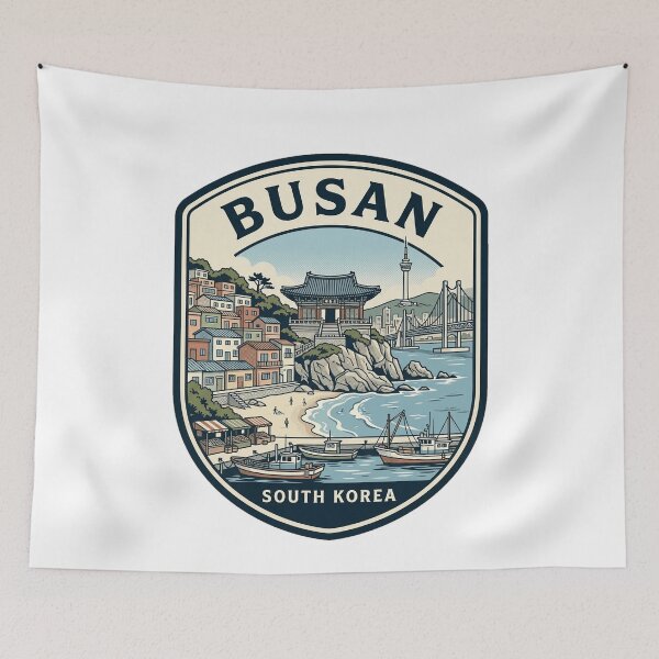 Item preview, Busan South Korea Vintage Travel Badge designed and sold by k3rstman1.