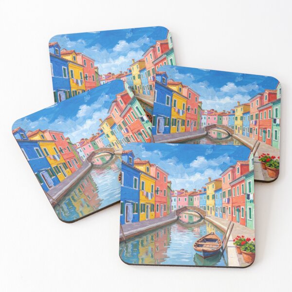 Item preview, Burano's Rainbow Houses designed and sold by RedPeaStudio.
