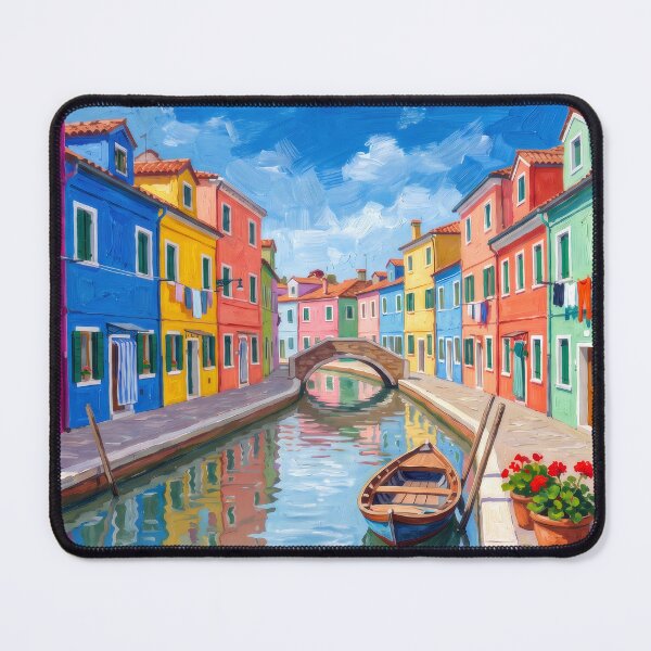 Item preview, Burano's Rainbow Houses designed and sold by RedPeaStudio.