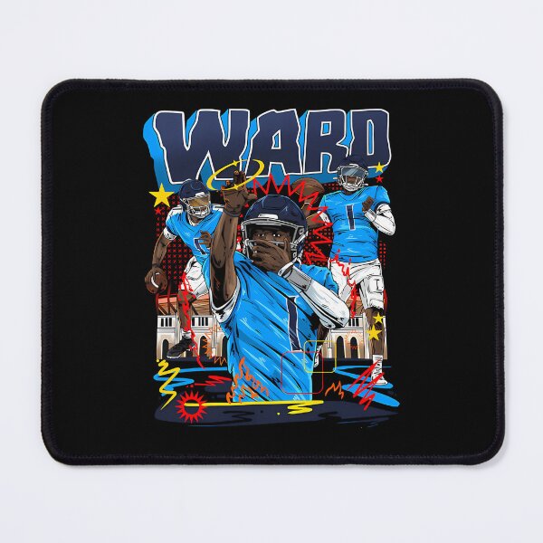 Item preview, Football Player Action Blue Uniform designed and sold by PixiExpert.
