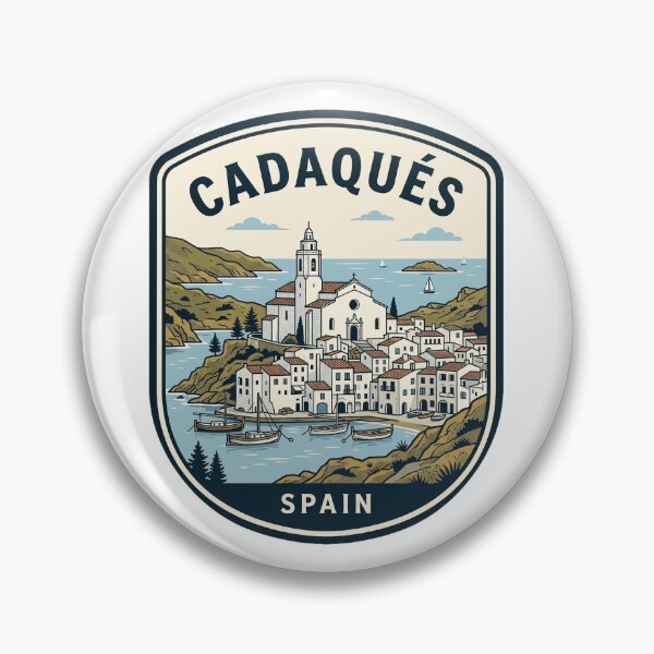 Item preview, Cadaques Spain Vintage Coastal Travel Emblem designed and sold by k3rstman1.